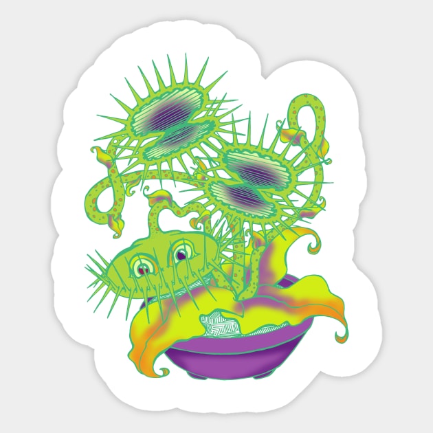 Fly Trap Sticker by artfulfreddy